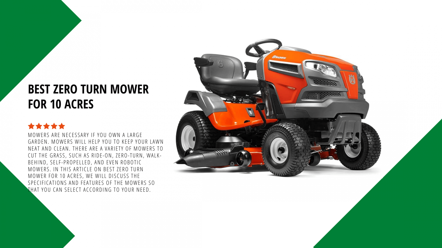 Best Zero Turn Mower For 10 Acres The Definitive Guide Mowerify