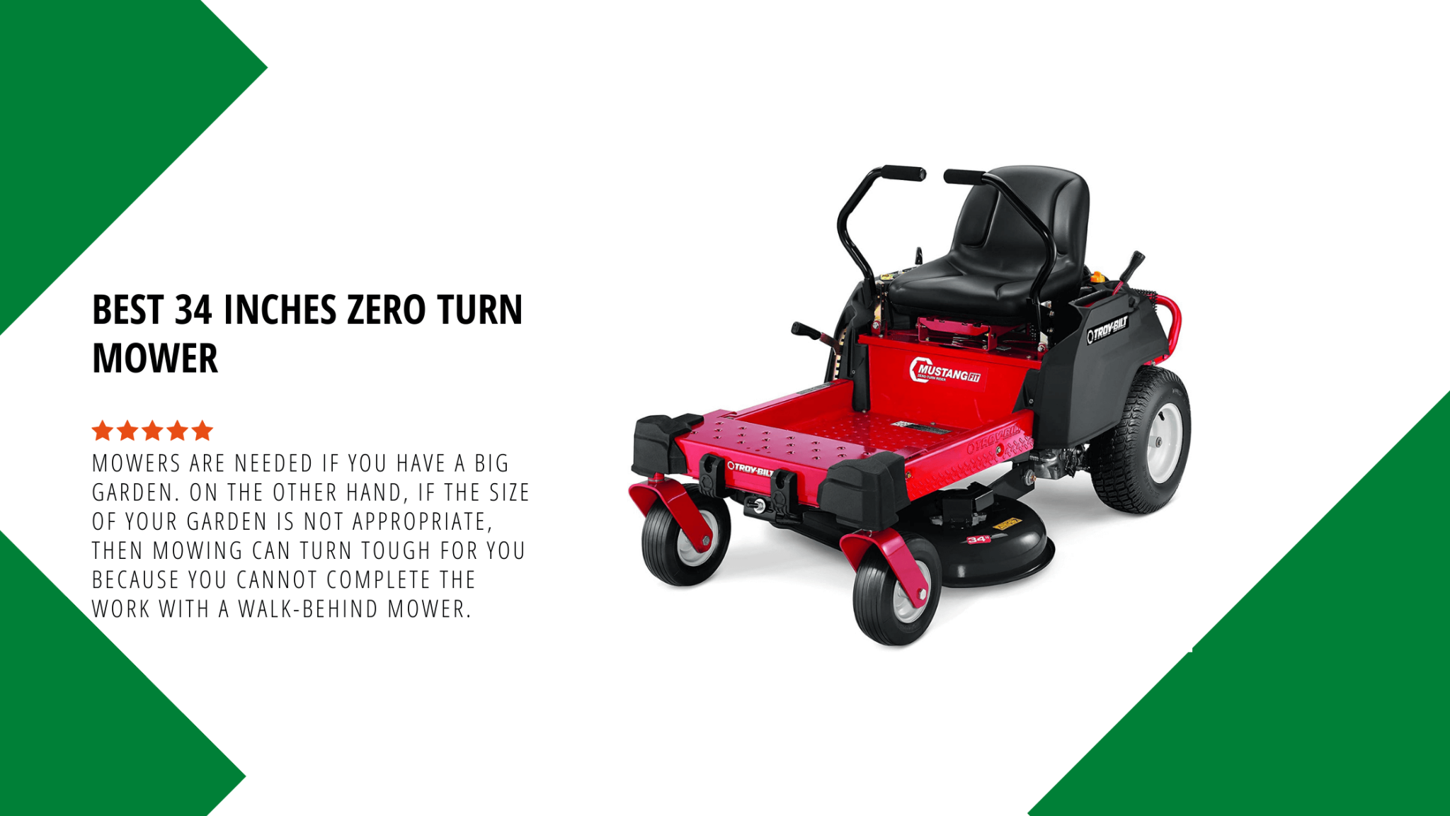 Best 34 Inch Zero Turn Mower 2022 Mowerify